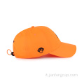 cappello da baseball con ricamo piatto e chiusura elastica